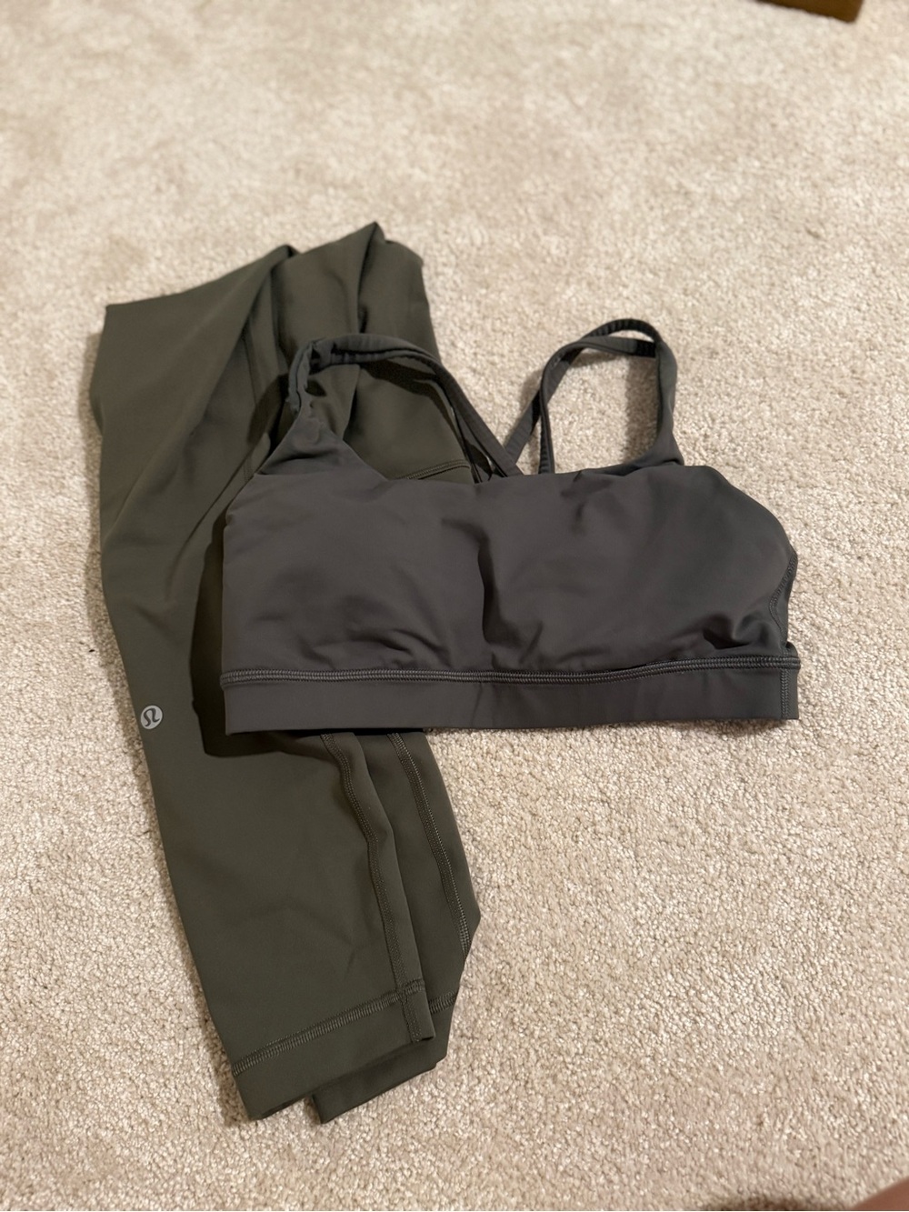 Lululemon Army green Sports Bra